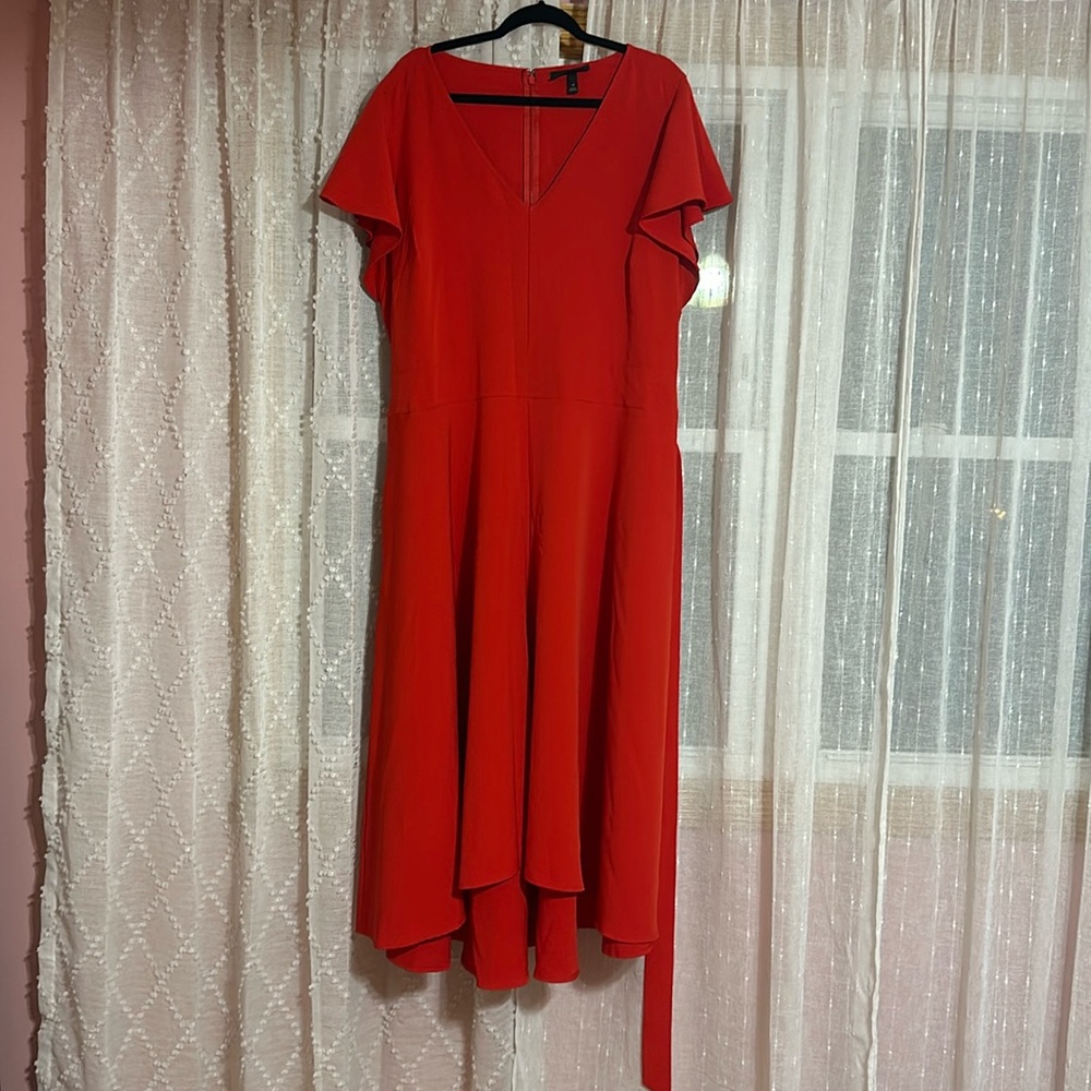 Lane Bryant Elegant Dress with Flutter Sleeve in Size 20.